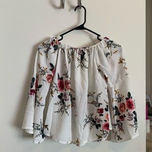 Floral off the shoulder blouse